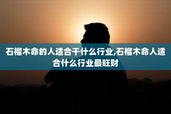 石榴木命的人适合干什么行业,石榴木命人适合什么行业最旺财