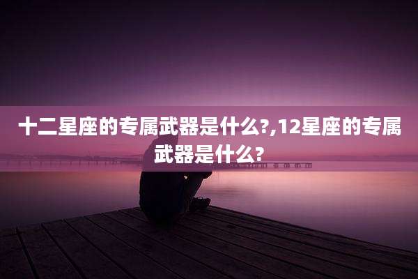 十二星座的专属武器是什么?,12星座的专属武器是什么?