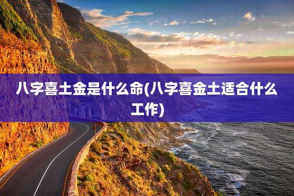 八字喜土金是什么命(八字喜金土适合什么工作)