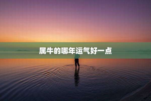 属牛的哪年运气好一点