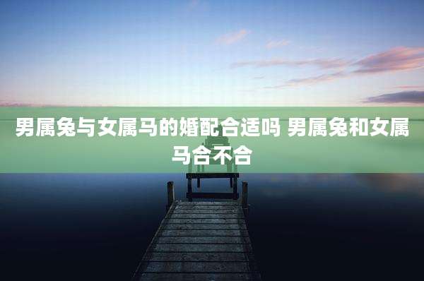 男属兔与女属马的婚配合适吗 男属兔和女属马合不合