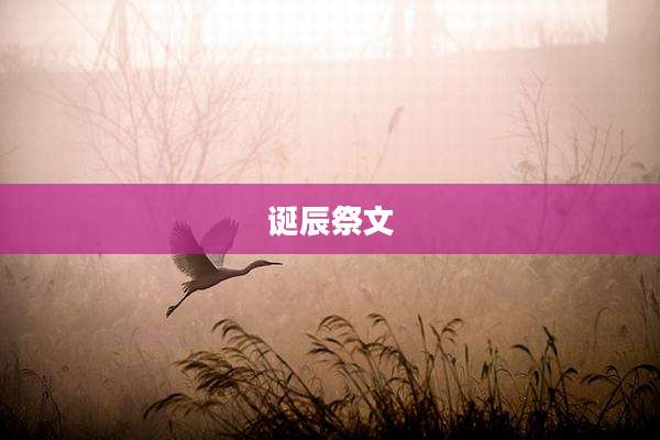 诞辰祭文