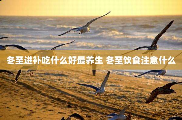冬至进补吃什么好最养生 冬至饮食注意什么