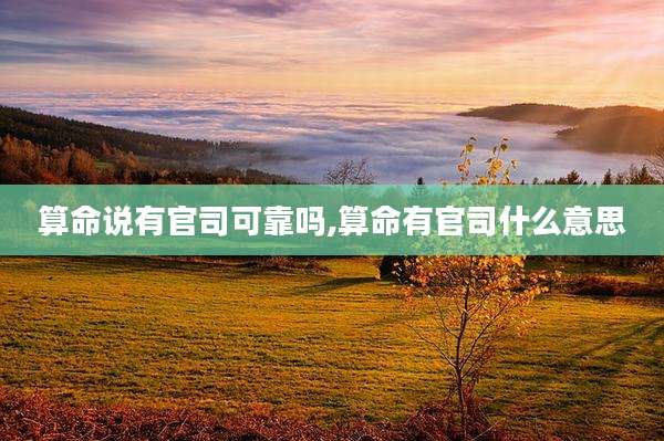 算命说有官司可靠吗,算命有官司什么意思