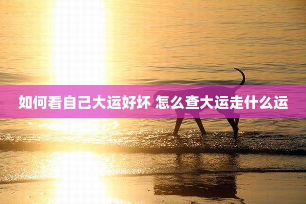 如何看自己大运好坏 怎么查大运走什么运