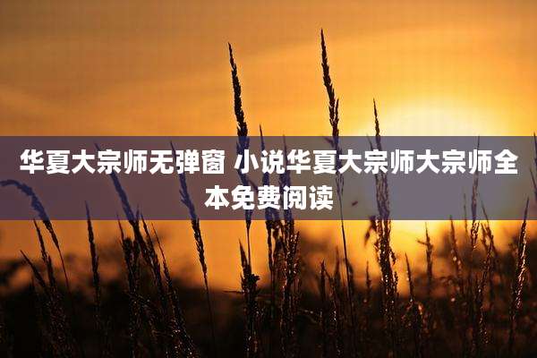 华夏大宗师无弹窗 小说华夏大宗师大宗师全本免费阅读