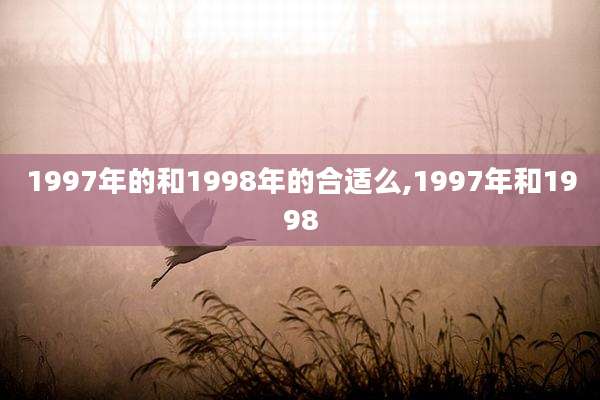 1997年的和1998年的合适么,1997年和1998