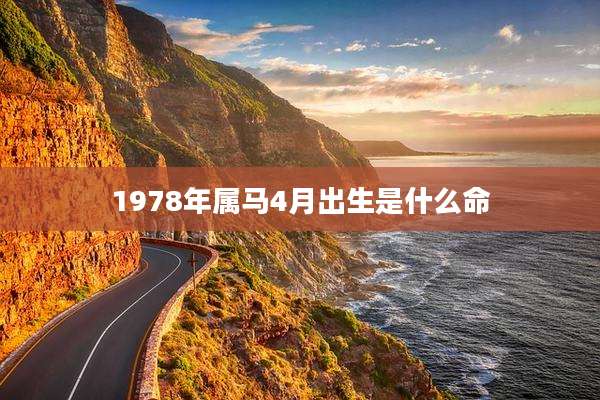 1978年属马4月出生是什么命