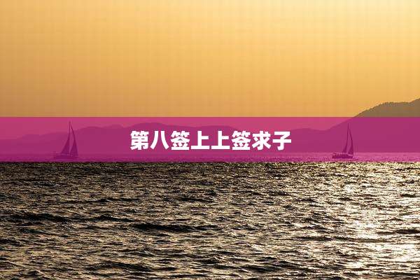 第八签上上签求子