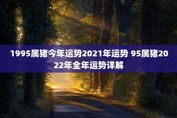 1995属猪今年运势2021年运势 95属猪2022年全年运势详解
