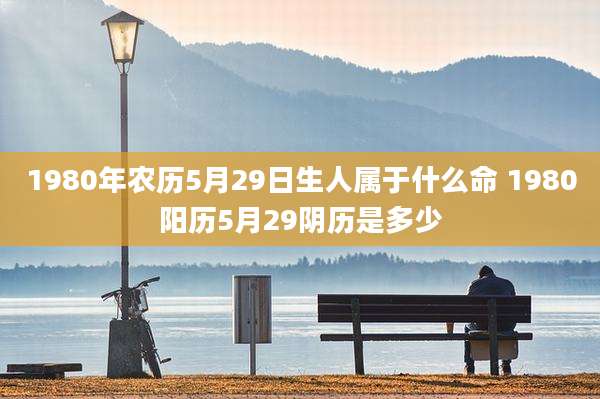 1980年农历5月29日生人属于什么命 1980阳历5月29阴历是多少