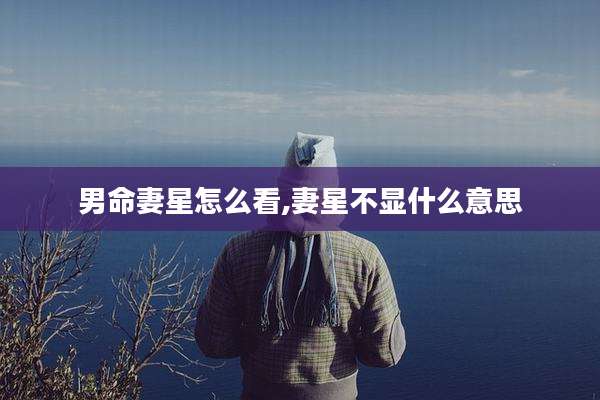男命妻星怎么看,妻星不显什么意思