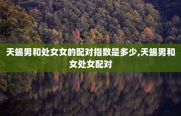 天蝎男和处女女的配对指数是多少,天蝎男和女处女配对
