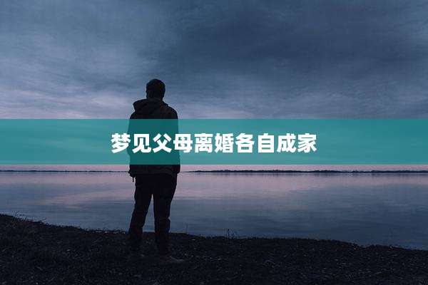 梦见父母离婚各自成家