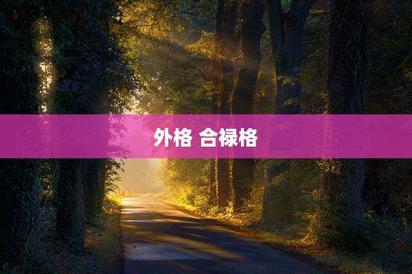 外格 合禄格