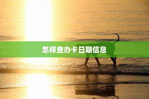 怎样查办卡日期信息