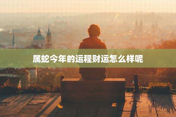 属蛇今年的运程财运怎么样呢