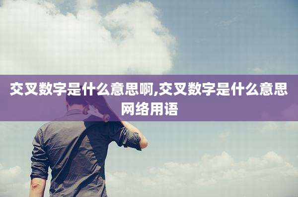 交叉数字是什么意思啊,交叉数字是什么意思网络用语