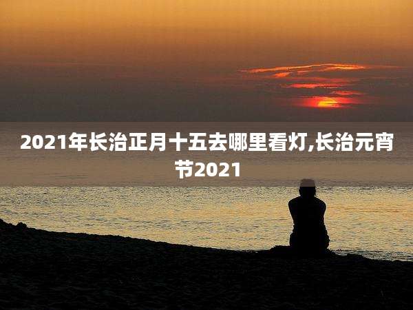 2021年长治正月十五去哪里看灯,长治元宵节2021