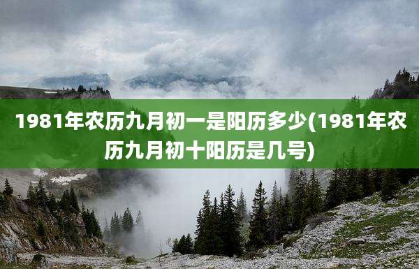 1981年农历九月初一是阳历多少(1981年农历九月初十阳历是几号)