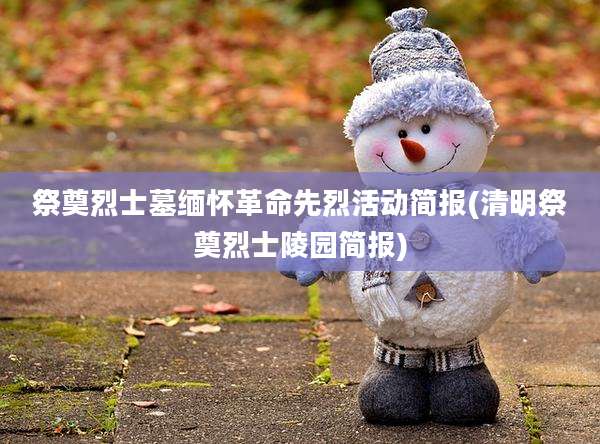 祭奠烈士墓缅怀革命先烈活动简报(清明祭奠烈士陵园简报)