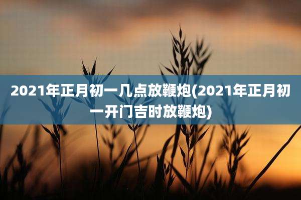 2021年正月初一几点放鞭炮(2021年正月初一开门吉时放鞭炮)