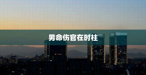 男命伤官在时柱