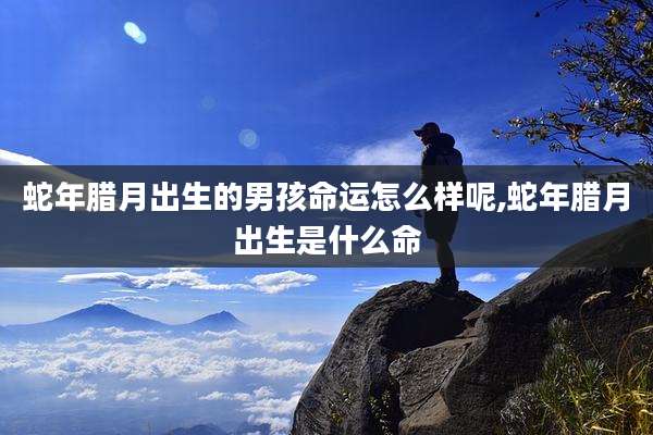 蛇年腊月出生的男孩命运怎么样呢,蛇年腊月出生是什么命