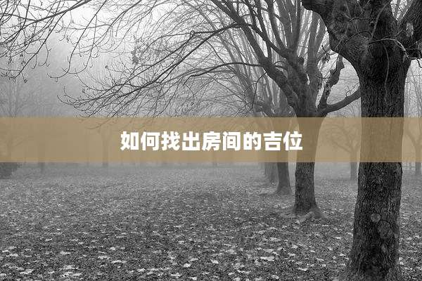 如何找出房间的吉位