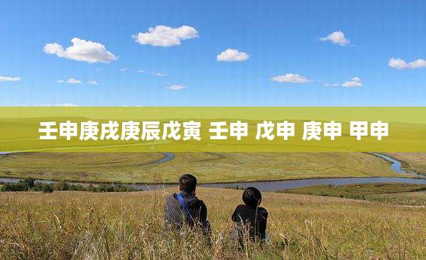 壬申庚戌庚辰戊寅 壬申 戊申 庚申 甲申