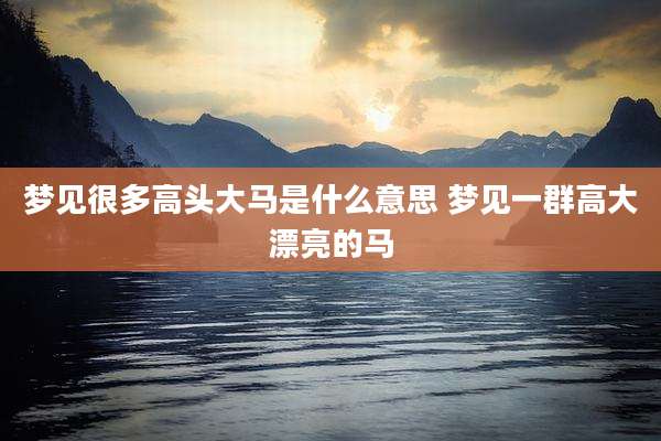 梦见很多高头大马是什么意思 梦见一群高大漂亮的马