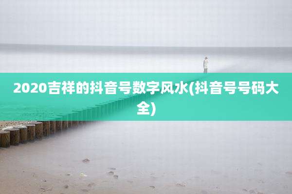 2020吉祥的抖音号数字风水(抖音号号码大全)