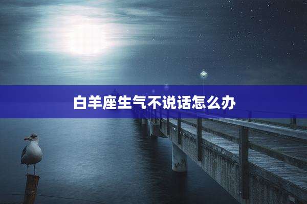 白羊座生气不说话怎么办
