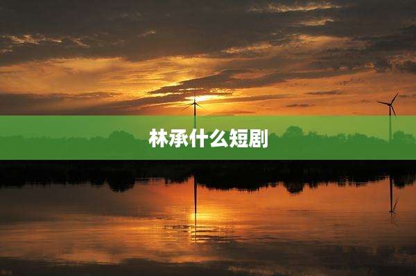 林承什么短剧