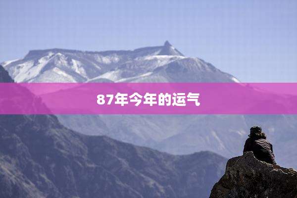 87年今年的运气