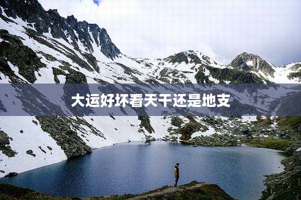 大运好坏看天干还是地支