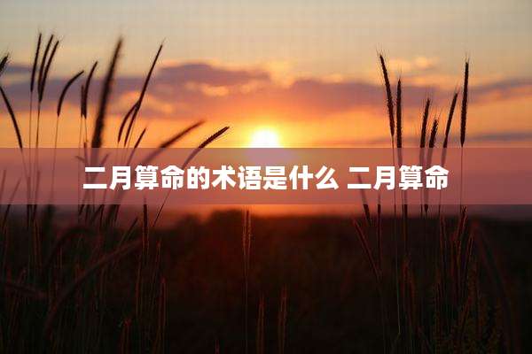 二月算命的术语是什么 二月算命