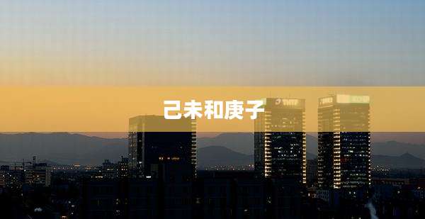 己未和庚子