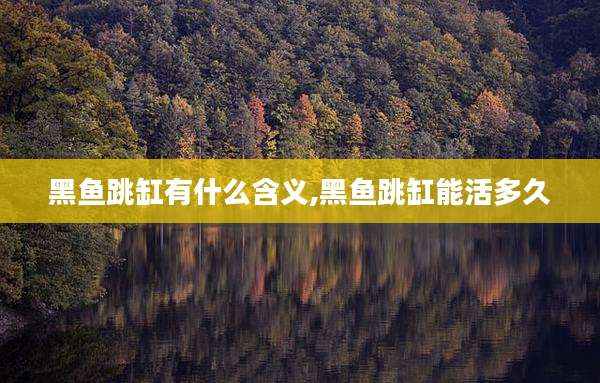 黑鱼跳缸有什么含义,黑鱼跳缸能活多久