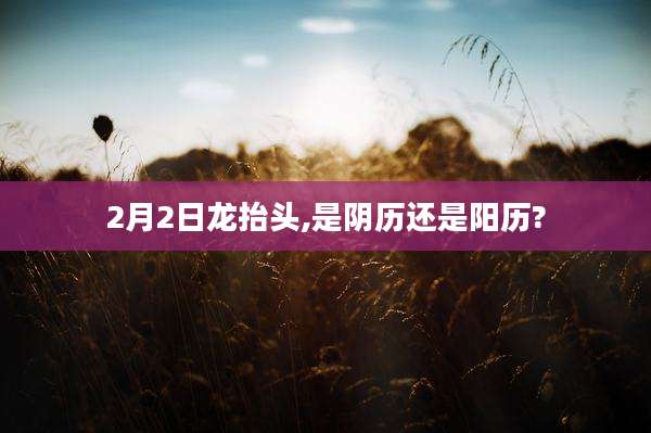 2月2日龙抬头,是阴历还是阳历?