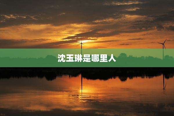 沈玉琳是哪里人