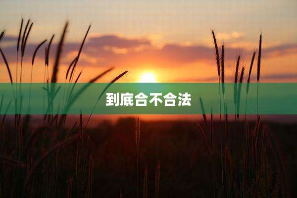 到底合不合法