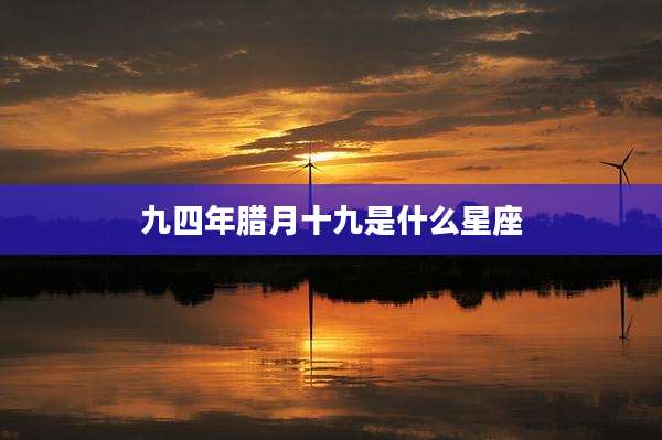 九四年腊月十九是什么星座