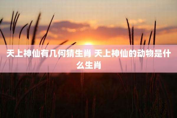 天上神仙有几何猜生肖 天上神仙的动物是什么生肖