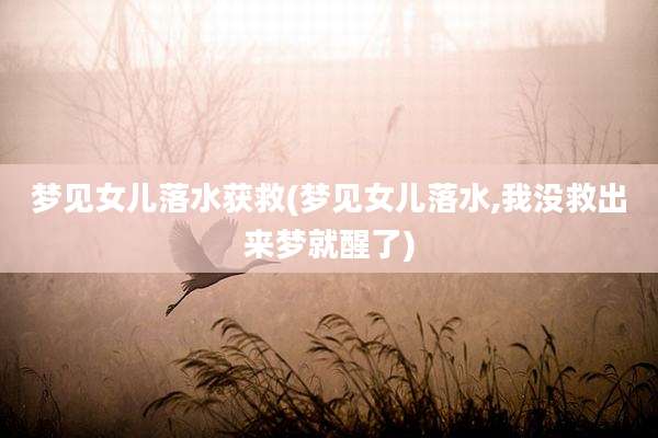 梦见女儿落水获救(梦见女儿落水,我没救出来梦就醒了)