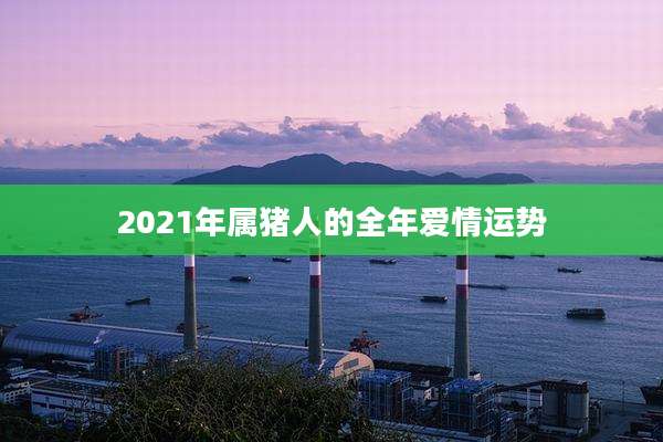 2021年属猪人的全年爱情运势