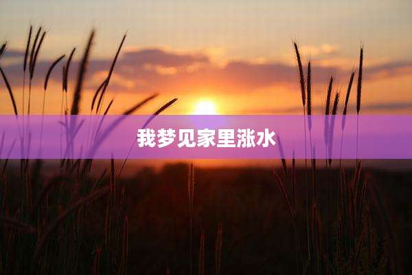 我梦见家里涨水