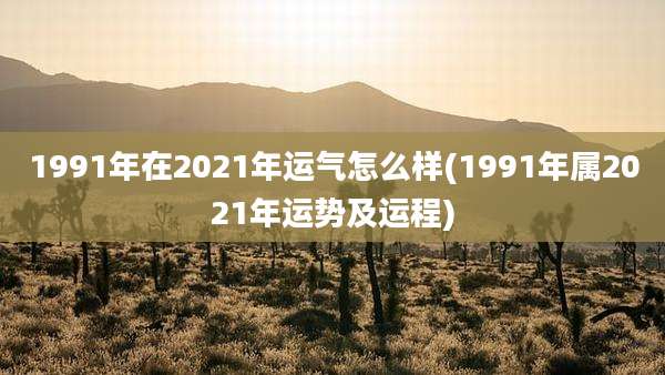 1991年在2021年运气怎么样(1991年属2021年运势及运程)
