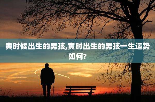 寅时候出生的男孩,寅时出生的男孩一生运势如何?