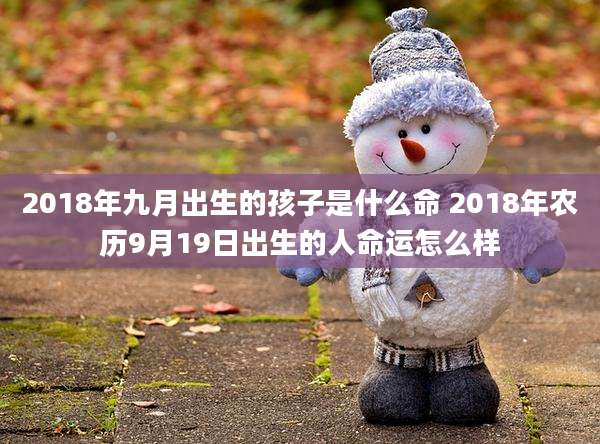 2018年九月出生的孩子是什么命 2018年农历9月19日出生的人命运怎么样